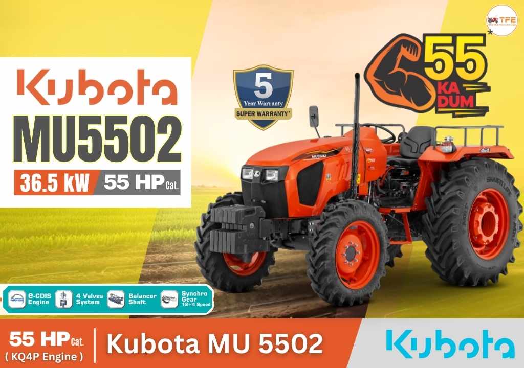 Kubota MU 5502 50 HP Tractor: Price, Specs & Review for Indian Farmers