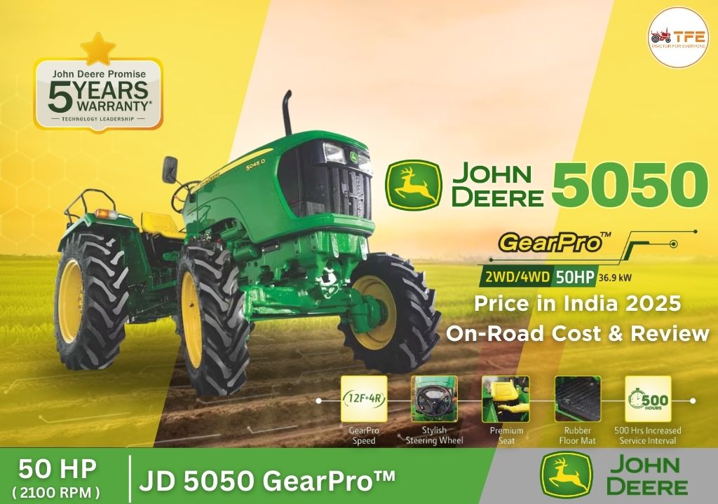 John Deere 5050 D Price in India 2025: On-Road Cost & Review