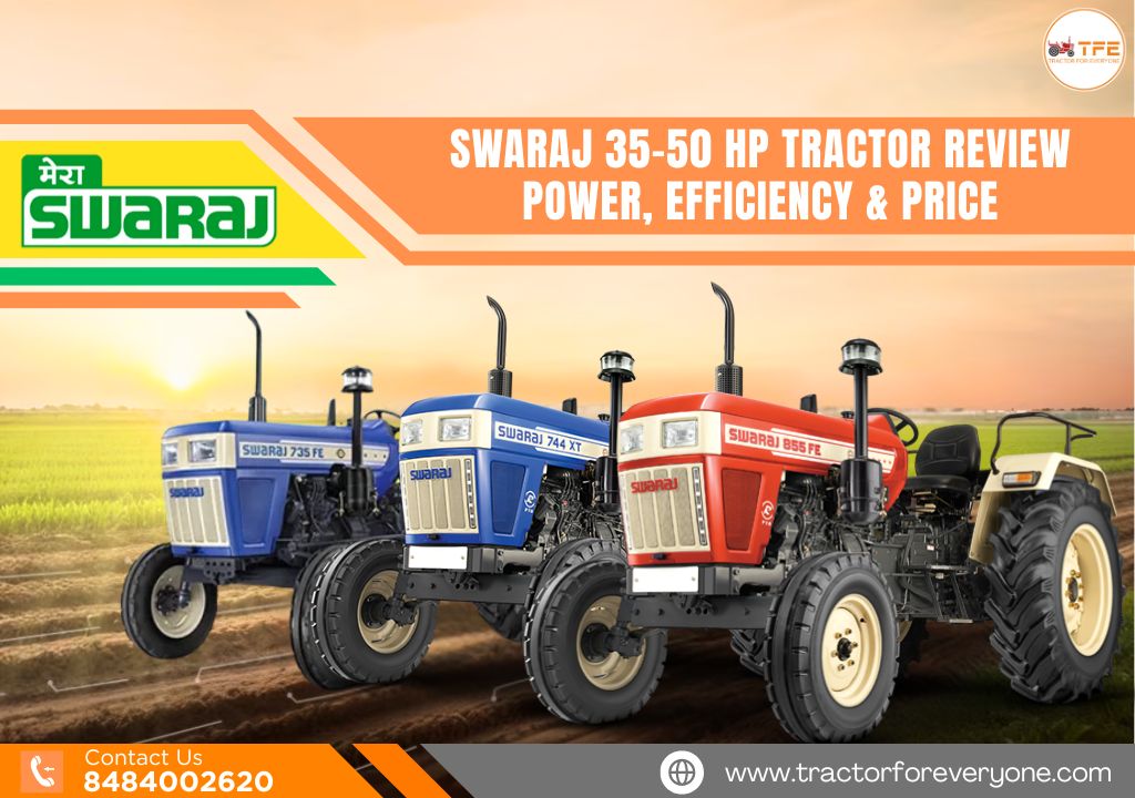 Swaraj 35–50 HP Tractor Review: Power, Efficiency & Price
