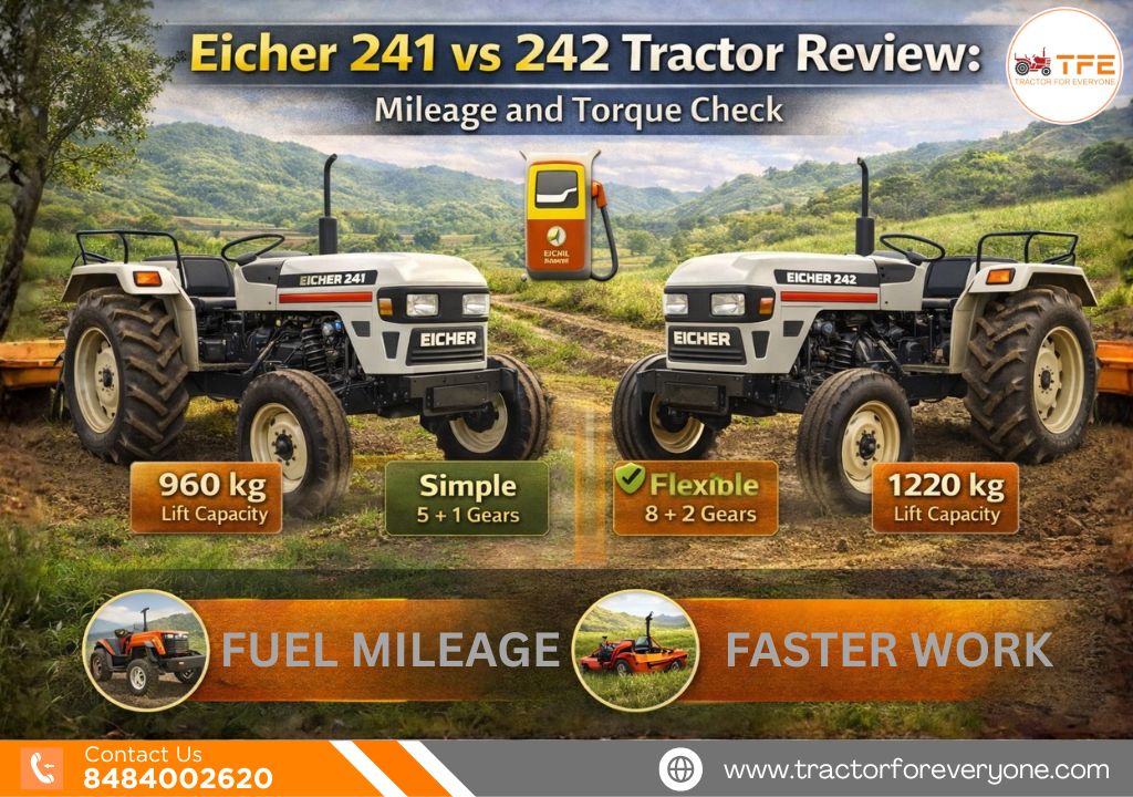 Eicher 241 vs 242 Tractor Review: Mileage and Torque Check