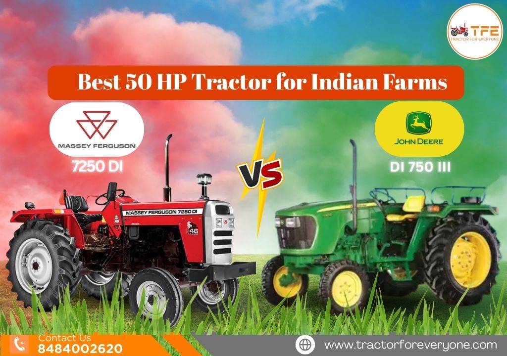 Massey 7250 vs John Deere 5105: Best 50 HP Tractor for Indian Farms