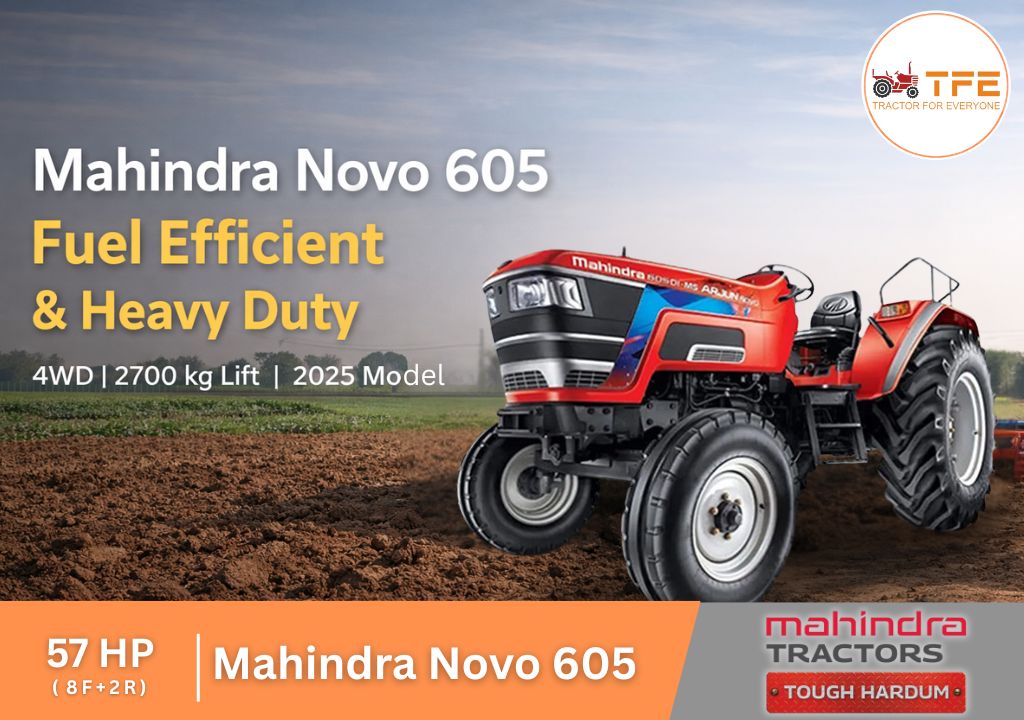Mahindra Novo 605: Top Tractor for Fuel Efficiency and Heavy Duty Use