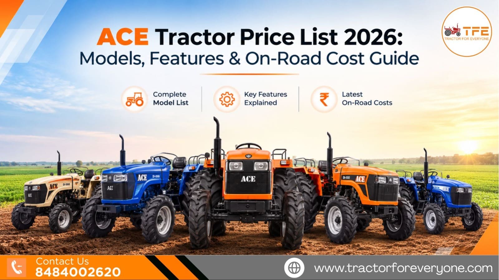 ACE Tractor Price List 2026: Models, Features & On-Road Cost Guide