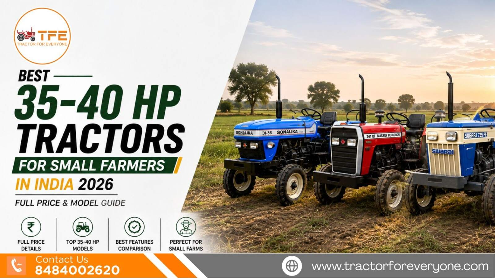 Best 35-40 HP Tractors for Small Farmers in India 2026: Full Price & Model Guide