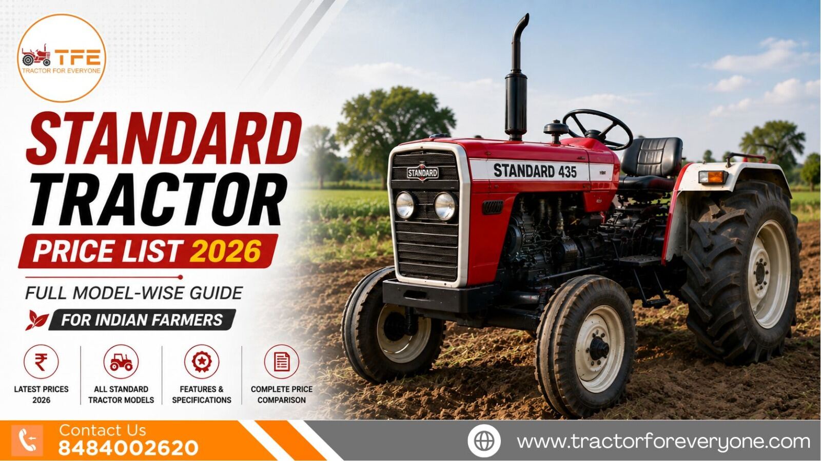 Standard Tractor Price List 2026: Full Model-Wise Guide for Indian Farmers