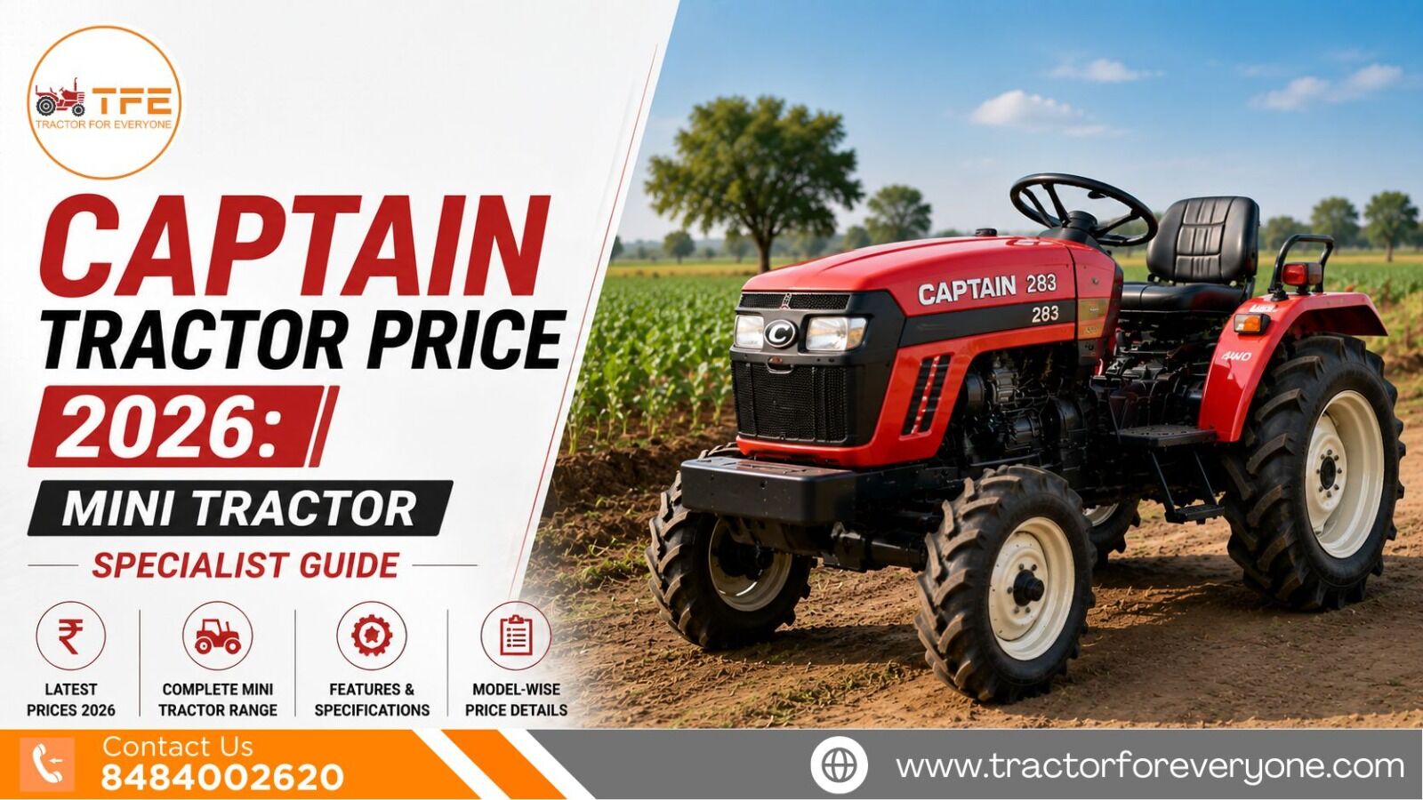 Captain Tractor Price 2026: Mini Tractor Specialist Guide