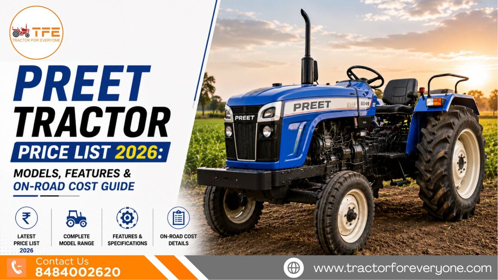 Preet Tractor Price List 2026: Models, Features & On-Road Cost Guide