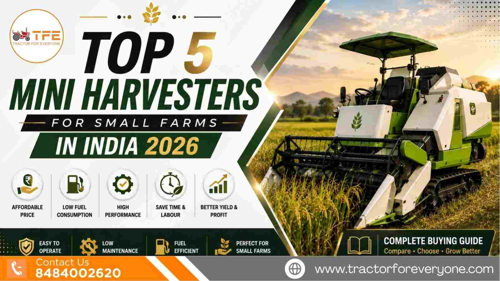Top 5 Mini Harvesters for Small Farms in India 2026