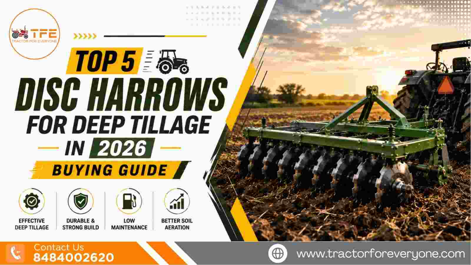 Top 5 Disc Harrows for Deep Tillage in India (2026 Buying Guide)