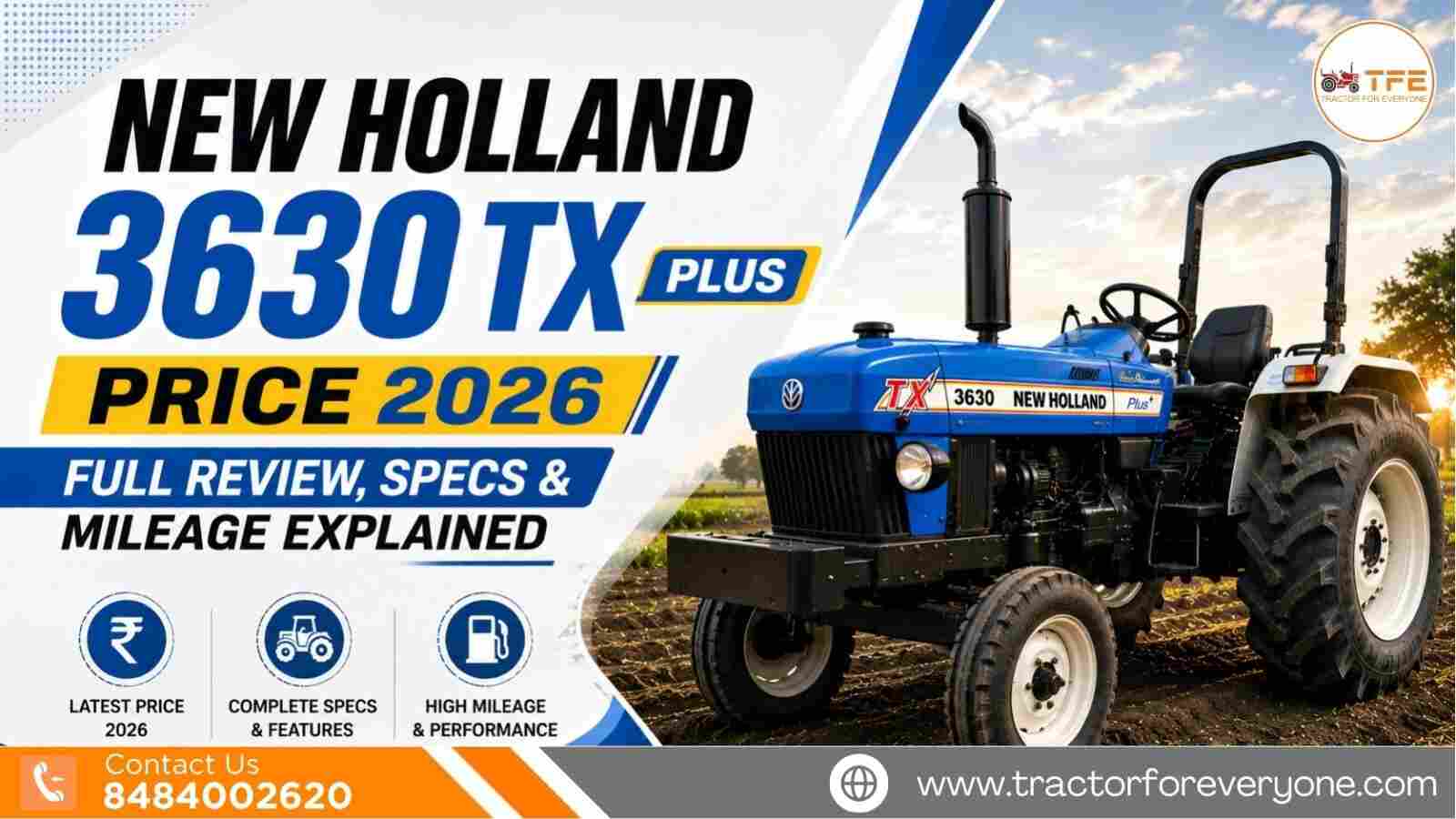 New Holland 3630 TX Plus Price 2026: Full Review, Specs & Mileage Explained