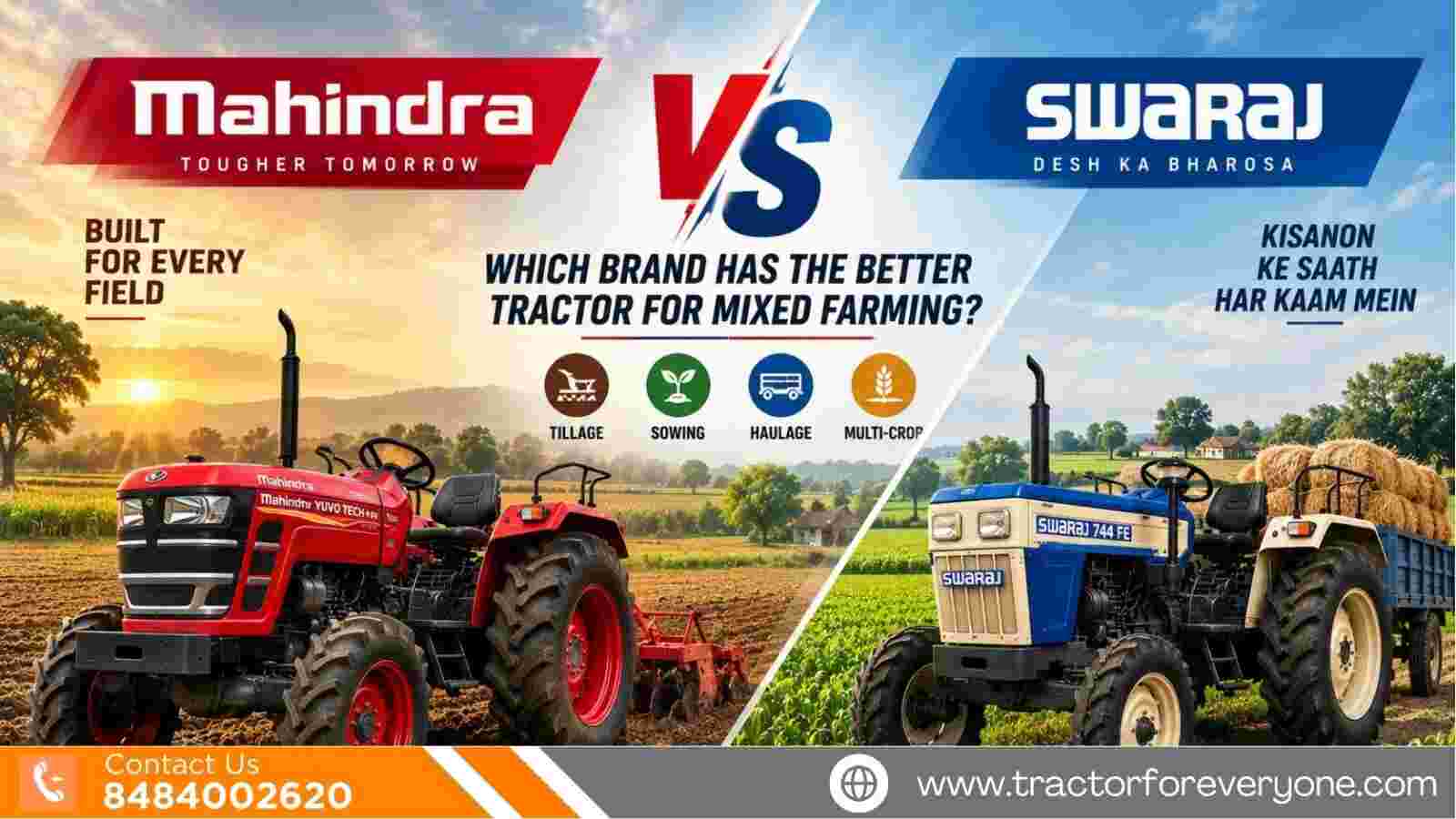 Mahindra vs Swaraj: Which Brand Has the Better Tractor for Mixed Farming?