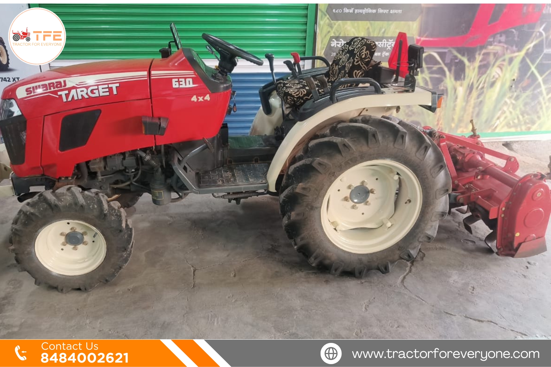 Swaraj Target 630 4WD Tractor 2023 With Rotavator